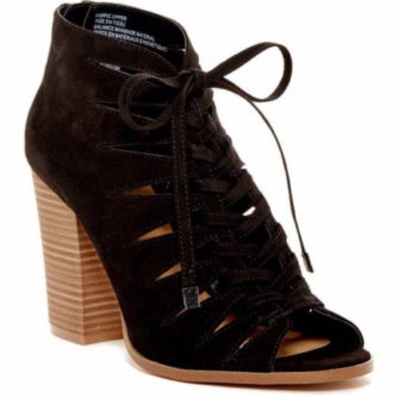 MELROSE AND MARKET FAUX SUEDE LACE UP BLOCK SANDAL 8.5 - Picture 1 of 9